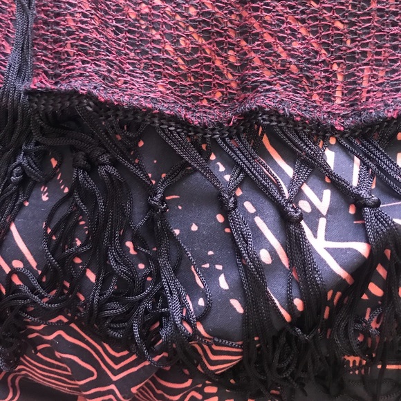 Red and Black Cover Up/Cardigan - Picture 3 of 3